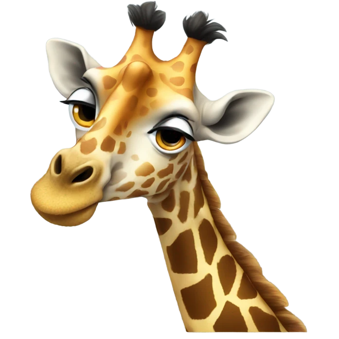 Giraffe blowing a Kiss  emoji
