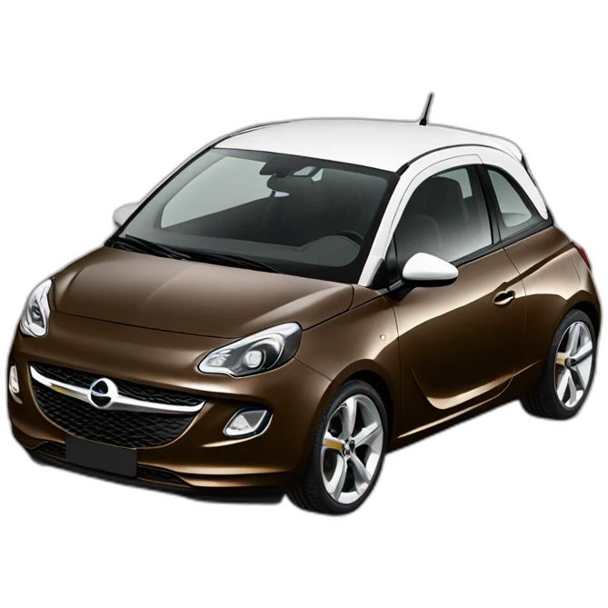 Brown Opel Adam with white roof emoji
