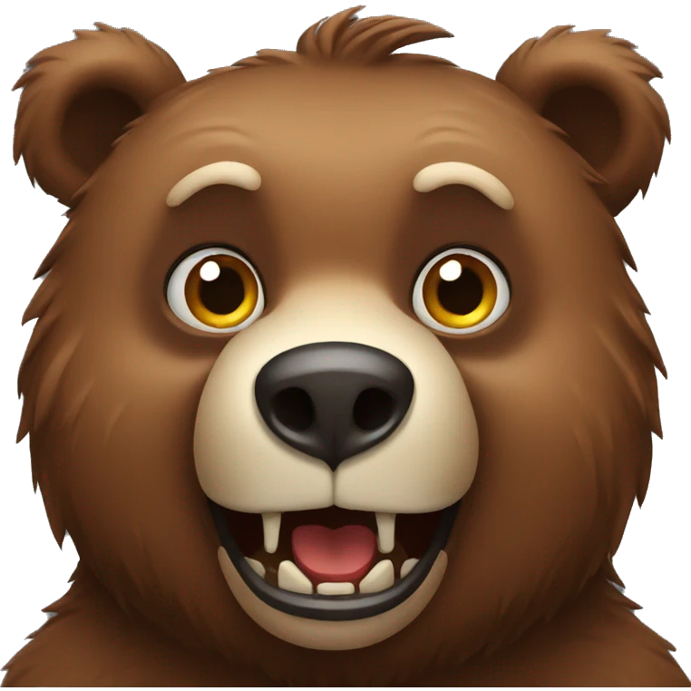 Scary brown bear emoji
