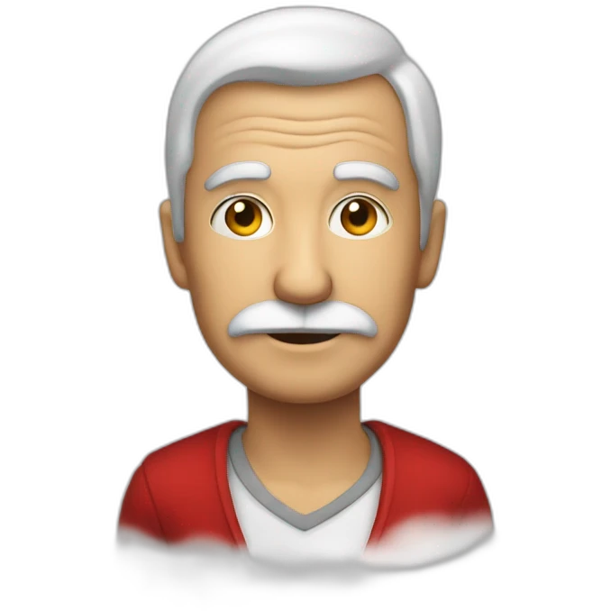 Père noël noir à genoux emoji