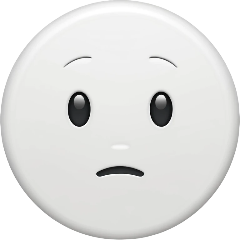White circle without face emoji