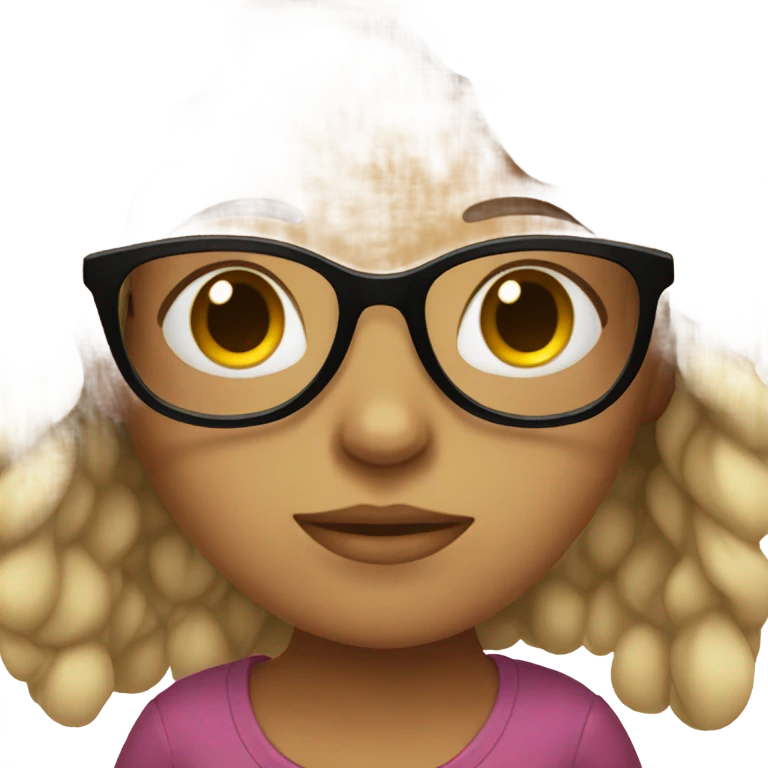 Girl wearing glasses  emoji