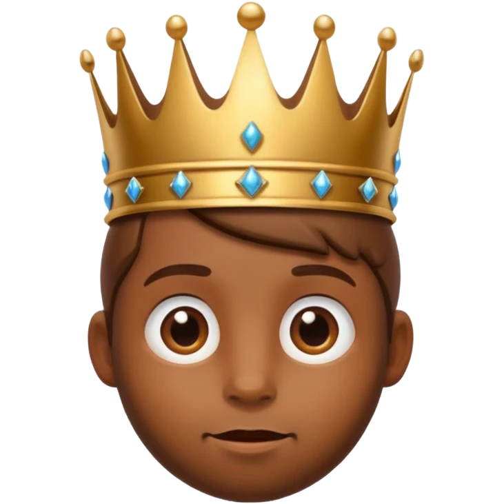 There is a hazelnut with a crown on his head emoji