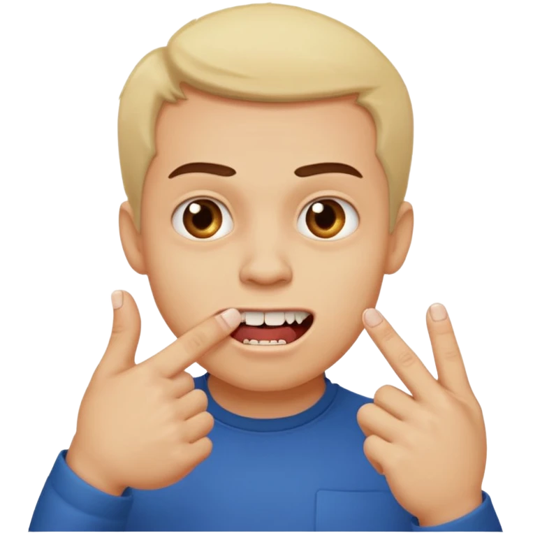 🙎🏻‍♀️ este emoji se tiene que Edgar mordiendo el segundo dedo, el que está a un lado del dedo gordo emoji