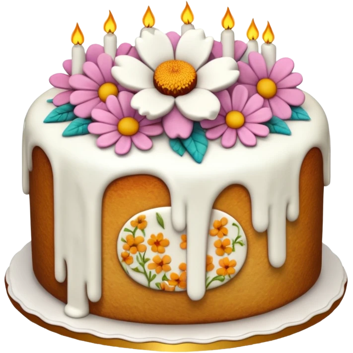 floral cake realistic aeshthethic   emoji
