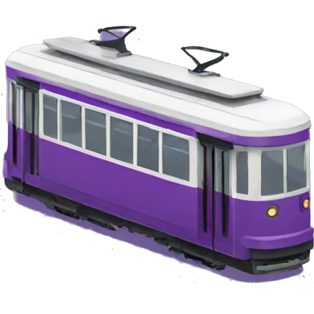 Purple tram emoji