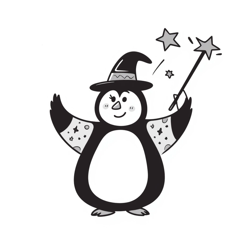Penguin Wizard emoji