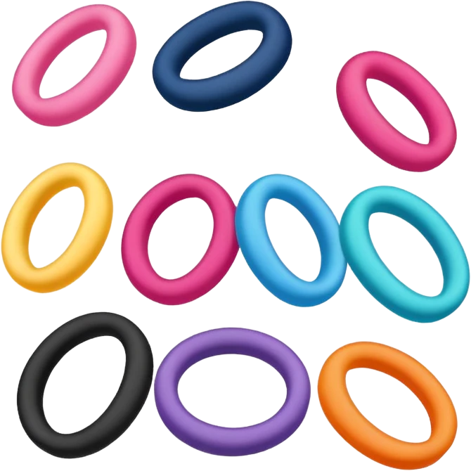 hair tie for tying hair，colourful emoji