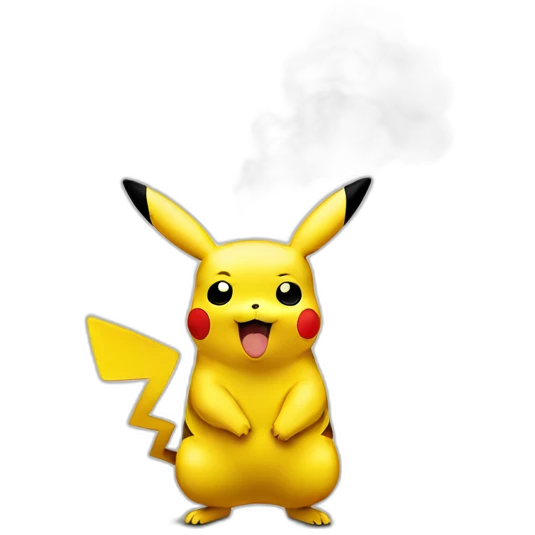 smoking pikachu emoji