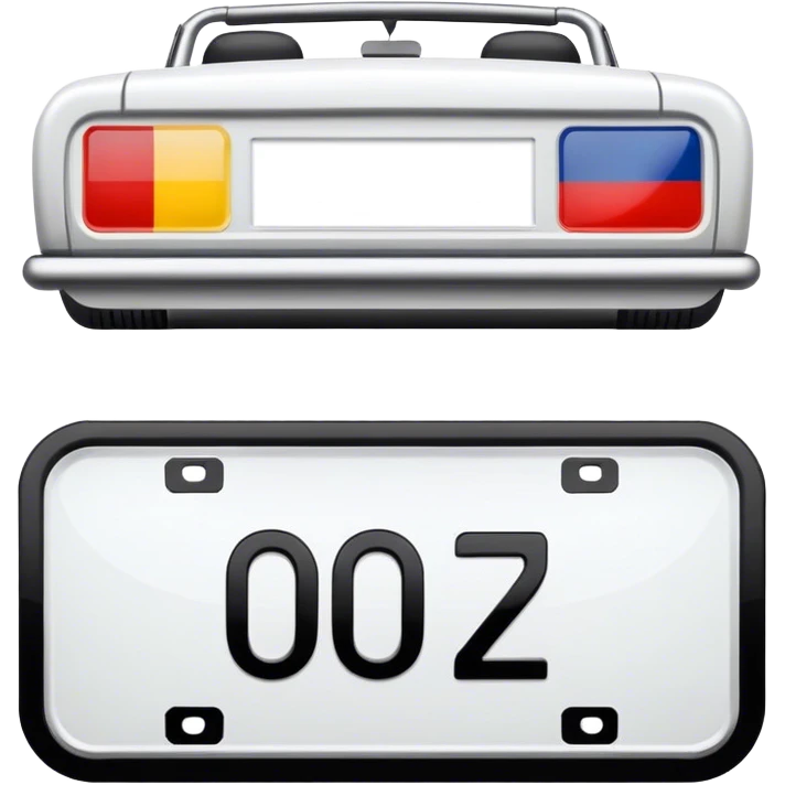 Russian car number  emoji