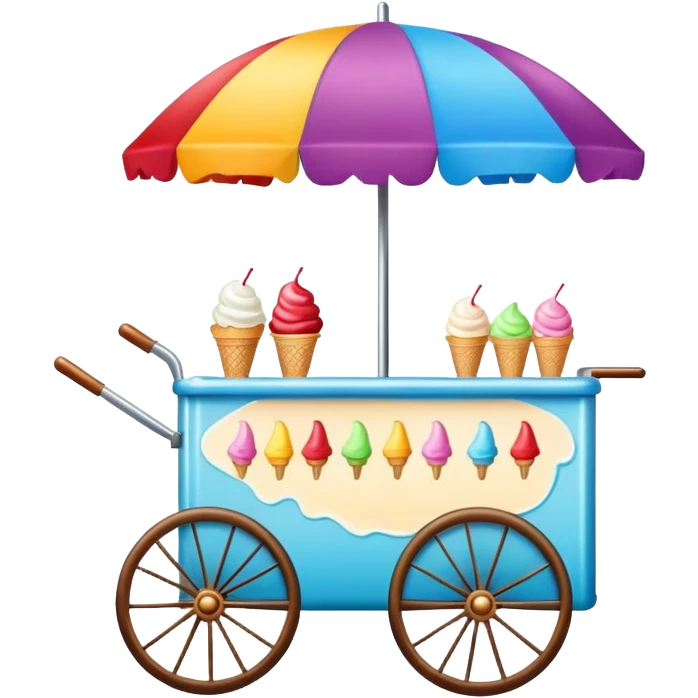 ice cream cart with umbr emoji