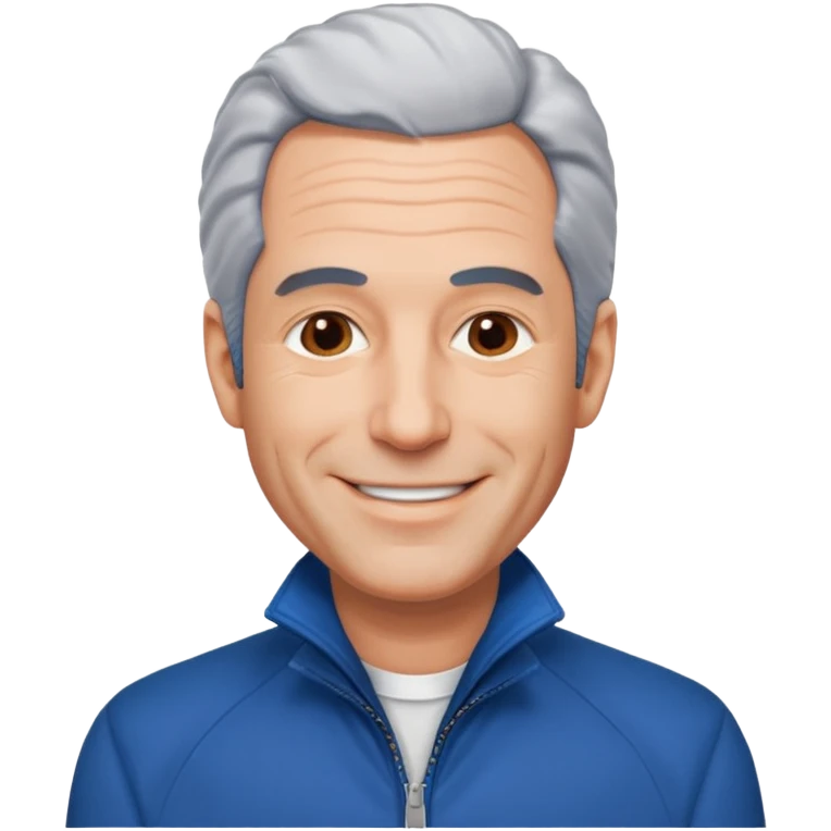 Jeffery Epstein with blue jacket emoji