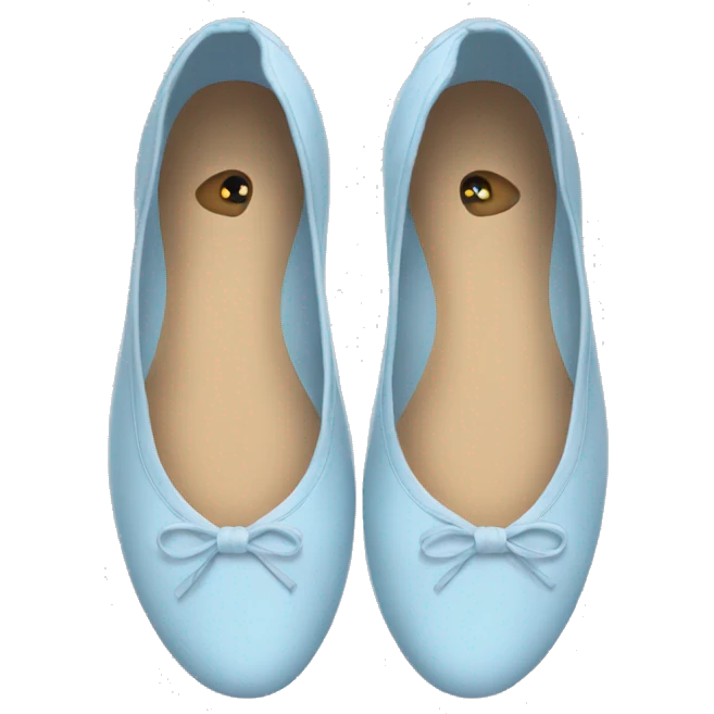 Light blue ballet flats emoji