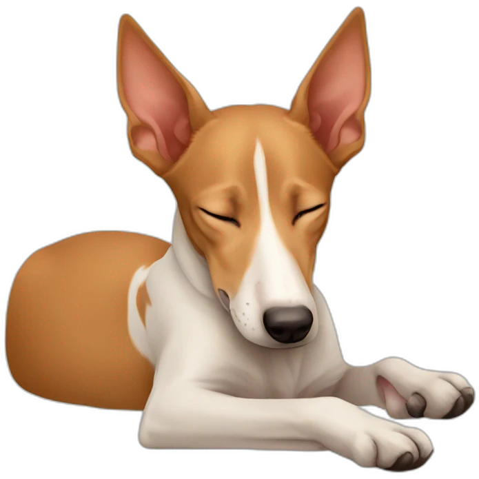 Podenco sleeping emoji