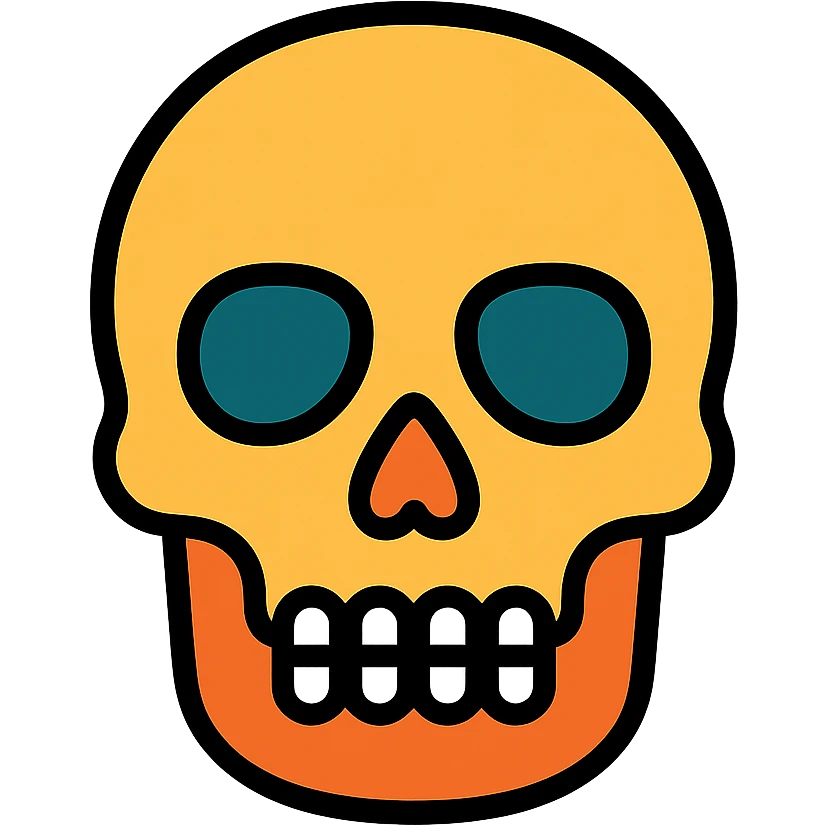 colored skull icon emoji