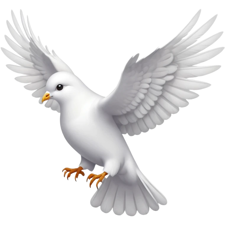 white dove in training perch emoji