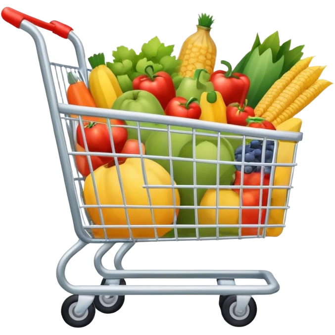 grocery cart realistic emoji