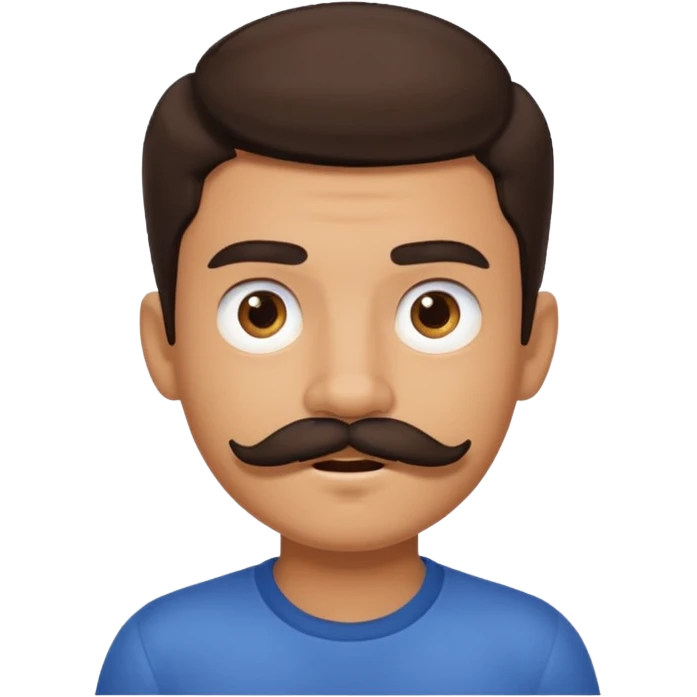 mustache Young boy,Big mustache, different faces. emoji