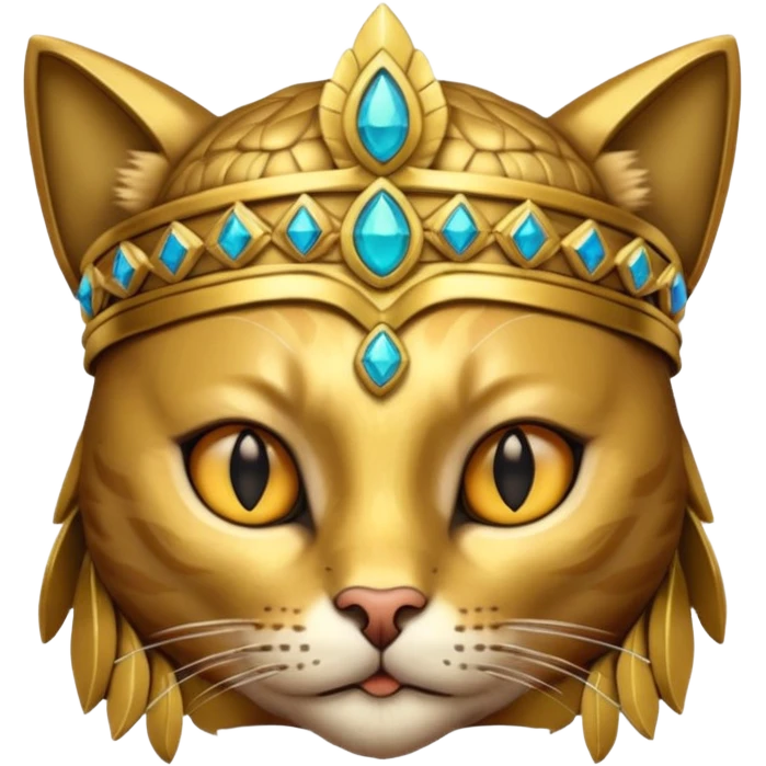 ancient cat with gold on head emoji