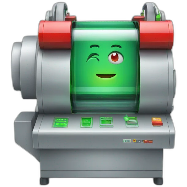machine running tests with red x and green check marks emoji