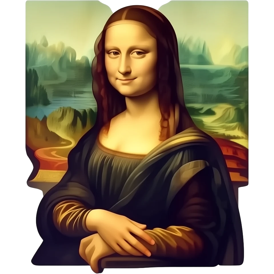 Monalisa escribiendo emoji