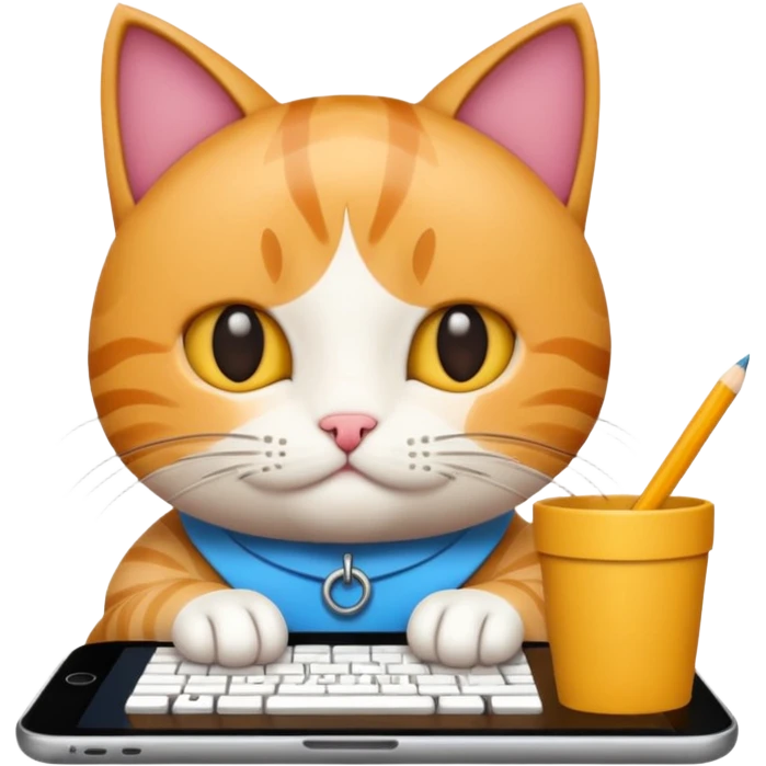 code writing cat emoji