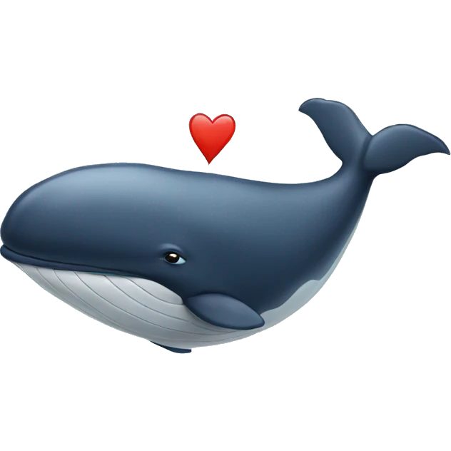 Kissing whale emoji