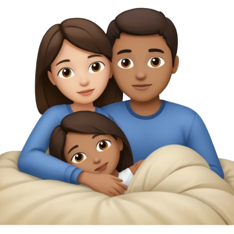 two people cuddling in bed blind girl burnette guy emoji