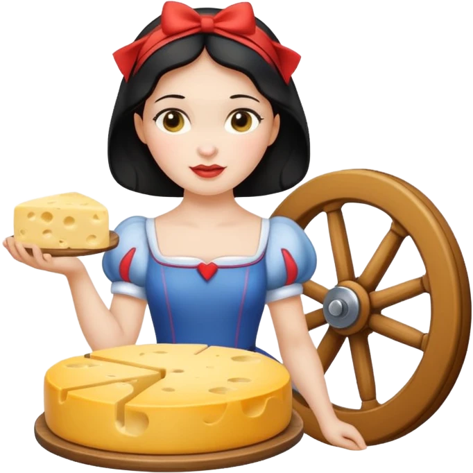 Disney Snow White with cheese emoji