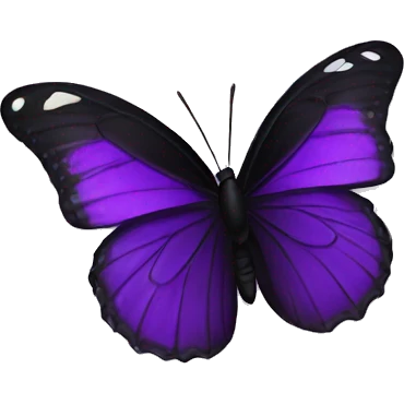 black and purple butterfly  emoji