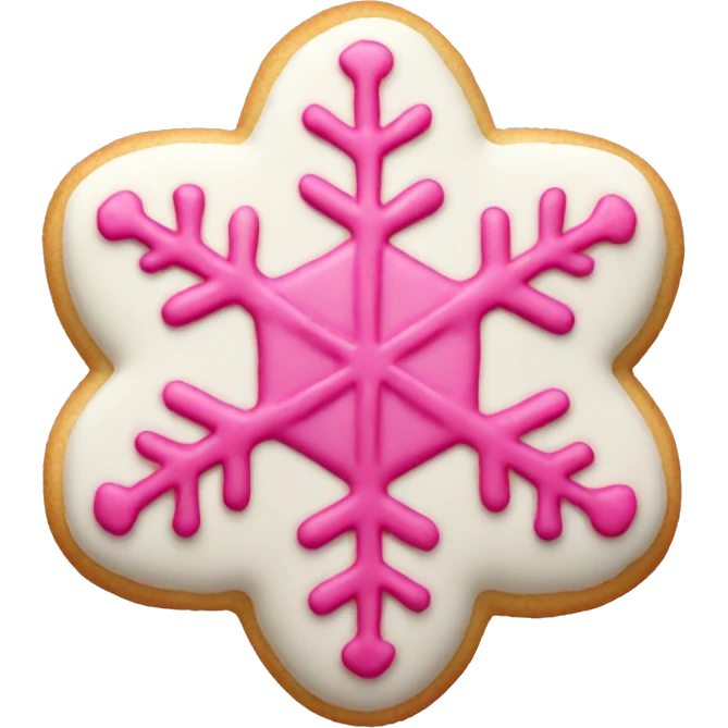 pink snowflake cookie  emoji