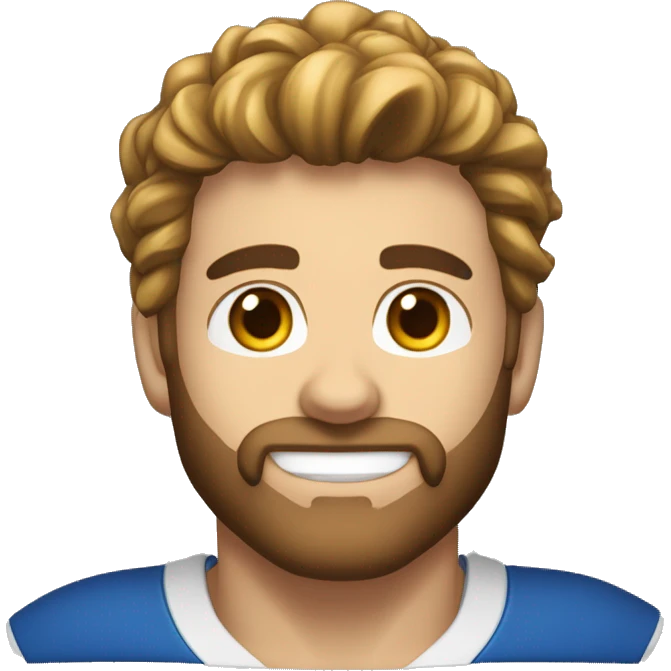 Um homem moreno de estatura alta, com cabelo liso repartido de lado, sem barba, magro e atlético com postura de vencedor e mentor de sucesso.  emoji