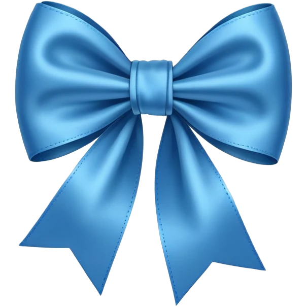 Blue bow emoji