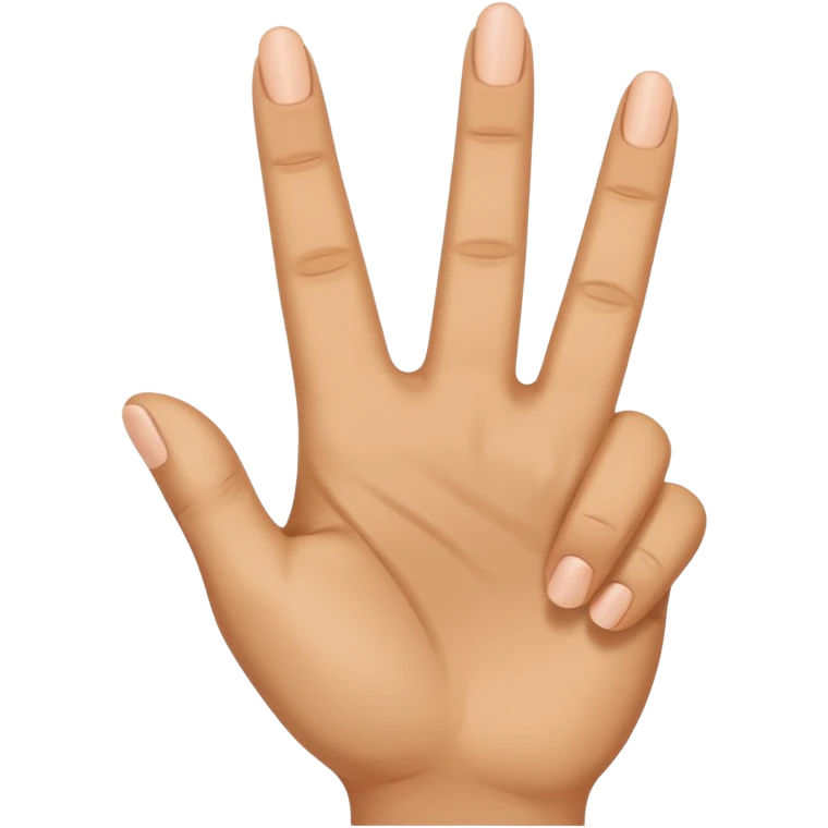 Create a hand gesture in which middle finger is faced front and remaining all fingers are faced upward emoji