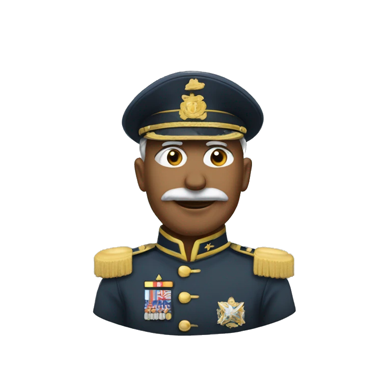 War general in uniform saluting emoji