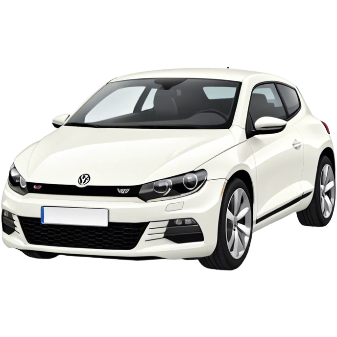 front Volkswagen scirocco white emoji