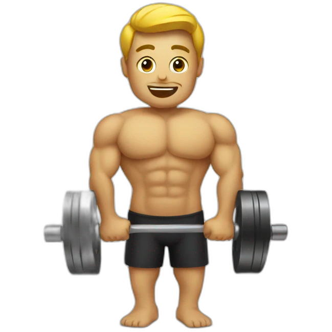 looking at dumbells emoji