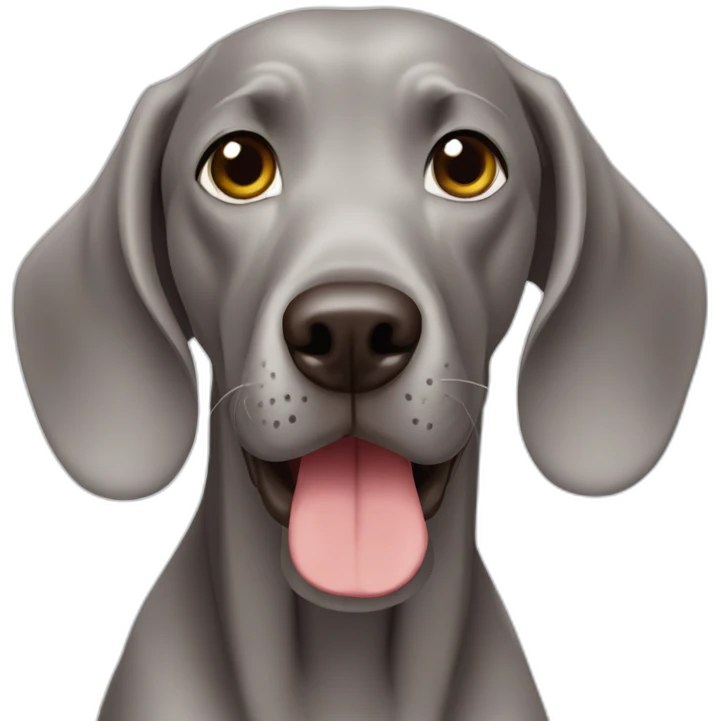 weimaraner funny emoji
