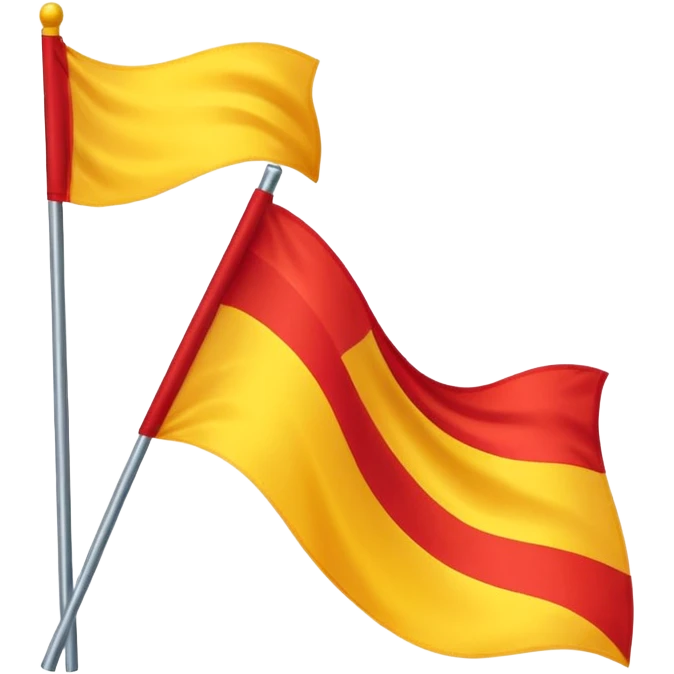  yellow and red flag  emoji