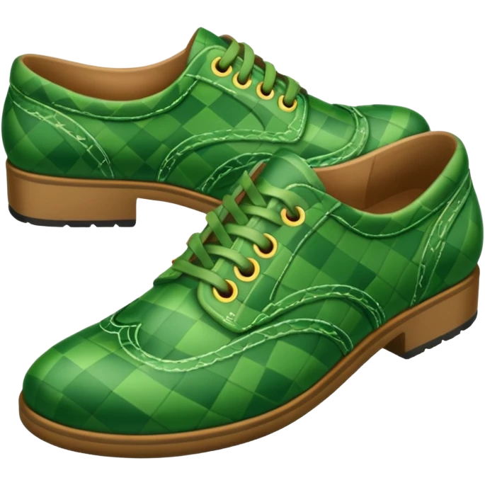 green patterned shoes  emoji