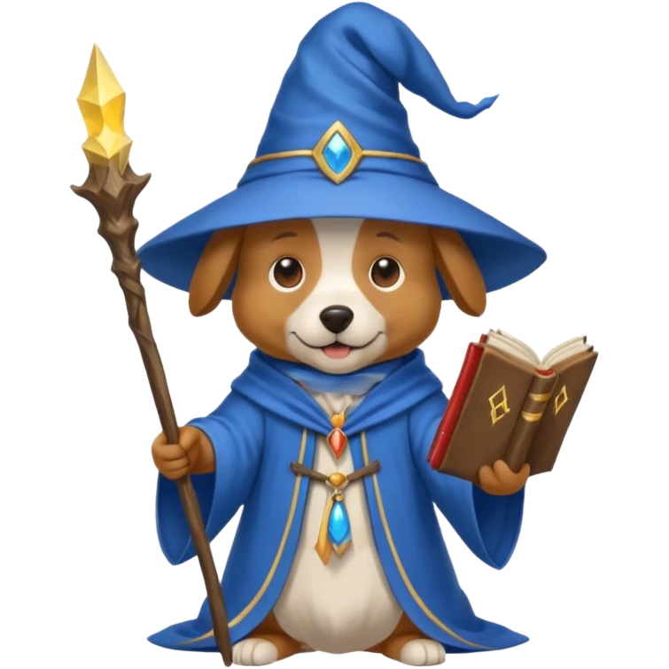 Dog wizard emoji