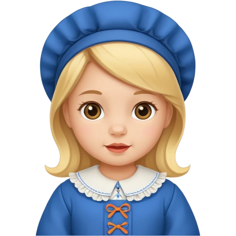 baby girl traditional dutch clothes emoji
