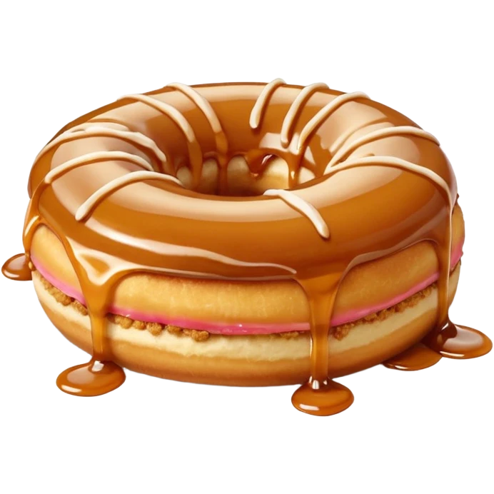 Small doughnuts with a very crumbly biscoff crumble on top and sauce drizzled only  emoji