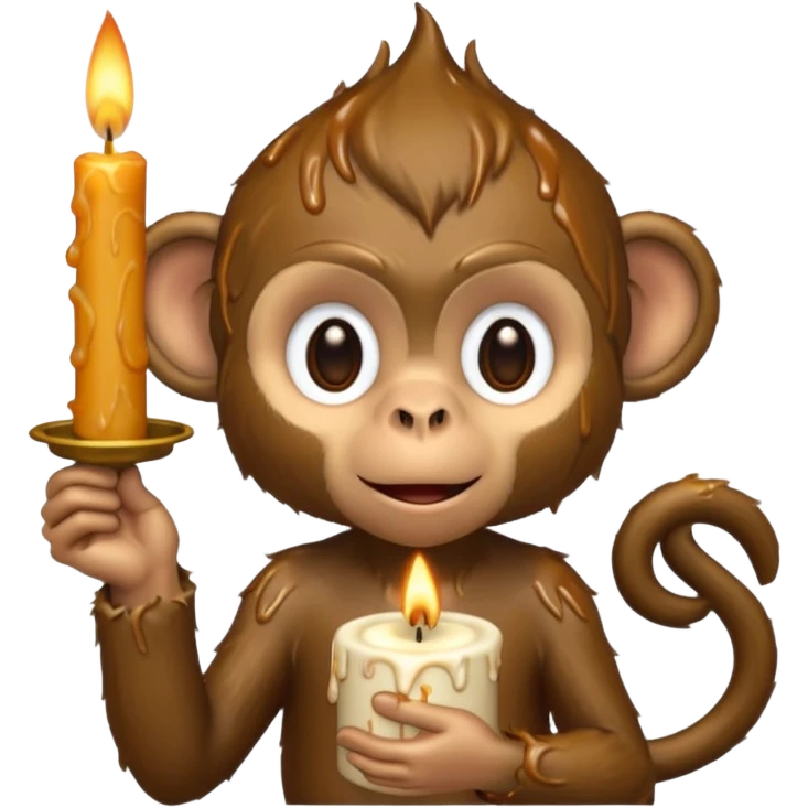 candle-holding monkey emoji