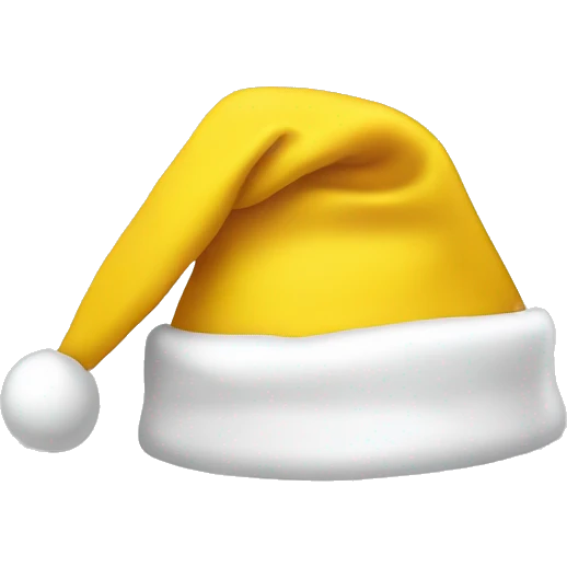 Yellow Santa hat emoji