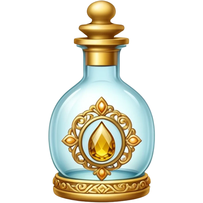 An ornate beautiful vial containing a relic emoji