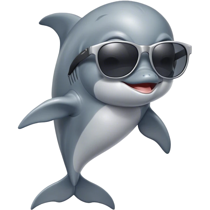 A dolphin with sunglasses emoji