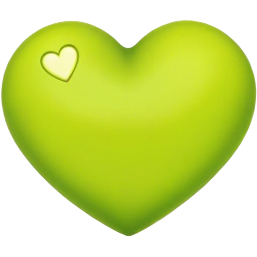Chartreuse heart emoji