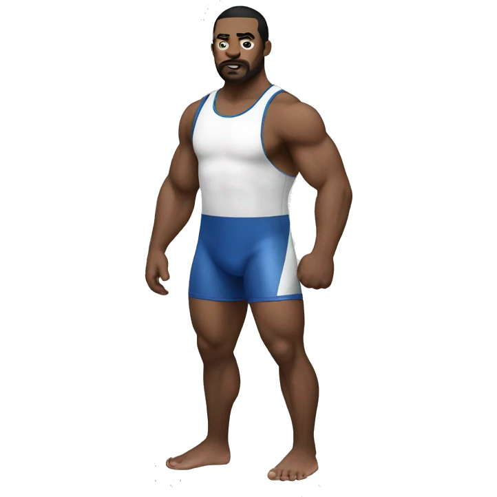 white Wrestler full body emoji