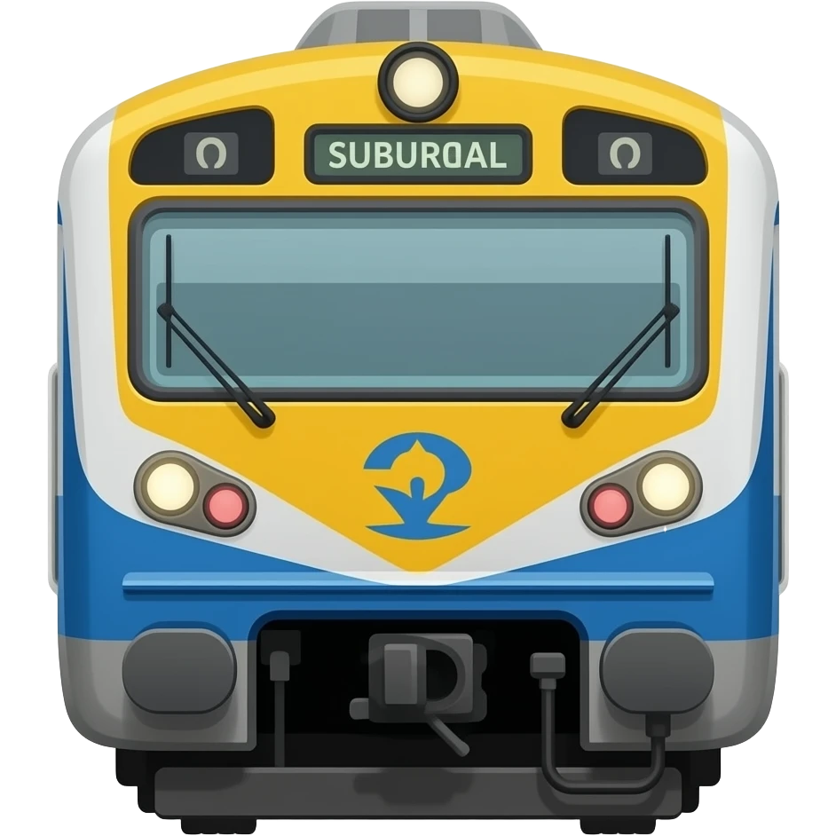 mumbai emu suburban local train face indian railways emoji